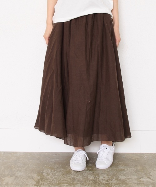 coen（コーエン）の「【Market】ボリュームギャザースカート（スカート・レディース・ホワイト/ネイビー/ブラウン/オフホワイト/オリーブ・FREE）」の4枚目の写真