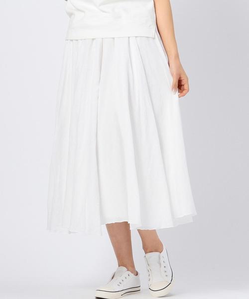 coen（コーエン）の「【Market】ボリュームギャザースカート（スカート・レディース・ホワイト/ネイビー/ブラウン/オフホワイト/オリーブ・FREE）」の2枚目の写真