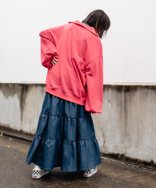 DuKKah（デュカ）の「Dukkah/【低身長向け】ハーフジップ刺繍スウェット（スウェット・レディース・レッド/グリーン/スミクロ・X-SMALL）」の17枚目の写真