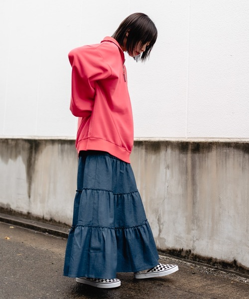 DuKKah（デュカ）の「Dukkah/【低身長向け】ハーフジップ刺繍スウェット（スウェット・レディース・レッド/グリーン/スミクロ・X-SMALL）」の18枚目の写真