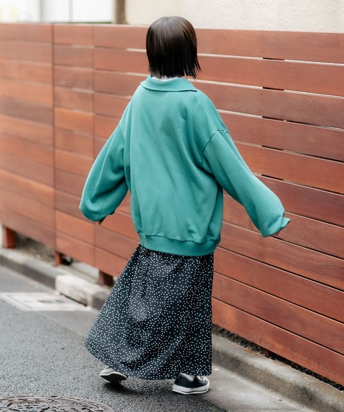 DuKKah（デュカ）の「Dukkah/【低身長向け】ハーフジップ刺繍スウェット（スウェット・レディース・レッド/グリーン/スミクロ・X-SMALL）」の14枚目の写真