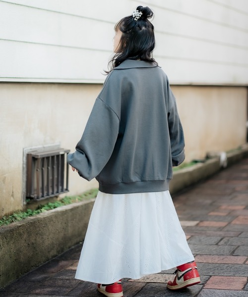 DuKKah（デュカ）の「Dukkah/【低身長向け】ハーフジップ刺繍スウェット（スウェット・レディース・レッド/グリーン/スミクロ・X-SMALL）」の10枚目の写真