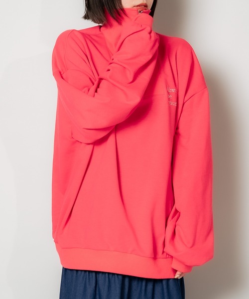 DuKKah（デュカ）の「Dukkah/【低身長向け】ハーフジップ刺繍スウェット（スウェット・レディース・レッド/グリーン/スミクロ・X-SMALL）」の8枚目の写真