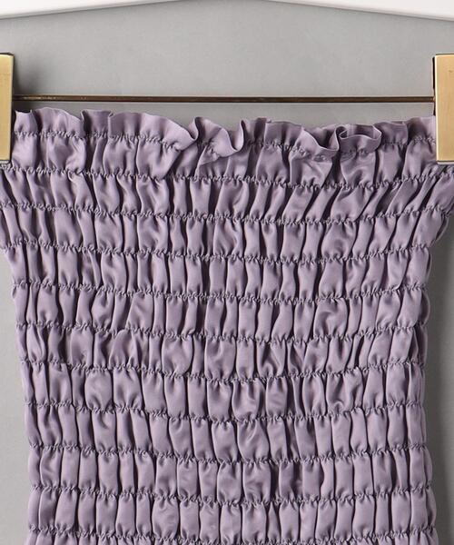 PROVOKE （プロヴォーク）の「＜provoke＞シャーリング ベアトップ -ウォッシャブル-（チューブトップ・レディース・ブラック/ライラック・FREE）」の3枚目の写真