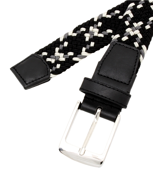 WEGO（ウィゴー）の「WEGO/ミックスメッシュベルト（ベルト・メンズ・ブラック/ブラウン/ネイビー・FREE）」の4枚目の写真