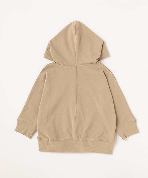 b・ROOM（ビールーム）の「ドルマンシルエットZIPパーカ（パーカー・キッズ・ベージュ/トップグレー/パープル・110cm/90cm/100cm/130cm/120cm）」の5枚目の写真