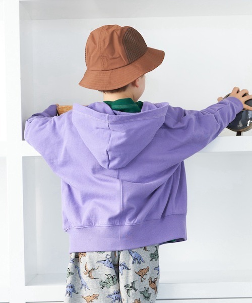 b・ROOM（ビールーム）の「ドルマンシルエットZIPパーカ（パーカー・キッズ・ベージュ/トップグレー/パープル・110cm/90cm/100cm/130cm/120cm）」の16枚目の写真