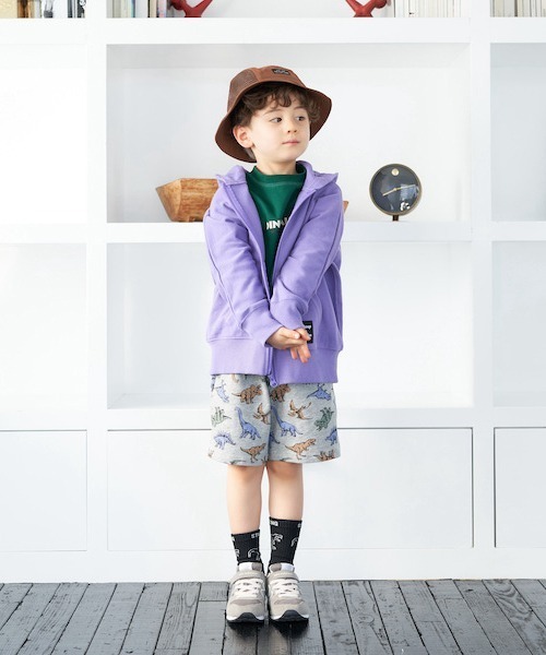 b・ROOM（ビールーム）の「ドルマンシルエットZIPパーカ（パーカー・キッズ・ベージュ/トップグレー/パープル・110cm/90cm/100cm/130cm/120cm）」の17枚目の写真