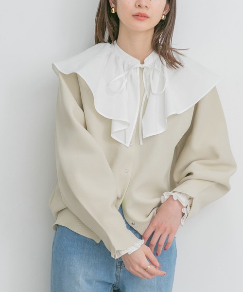 KBF（ケイビーエフ）の「ボリュームスリーブ付け襟（シャツ/ブラウス・レディース・オフホワイト・ONE）」の2枚目の写真
