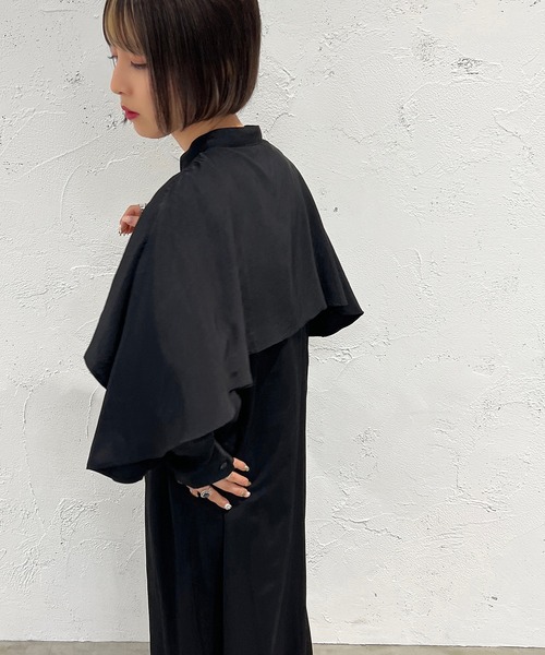 apres jour mignon（アプレジュールミニョン）の「デザインバンドカラーシャツワンピース【ZOZOTOWN限定アイテム】（ワンピース・レディース・ブラック/アイボリー/マスタード・X-LARGE/フリー）」の10枚目の写真