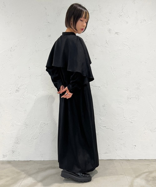 apres jour mignon（アプレジュールミニョン）の「デザインバンドカラーシャツワンピース【ZOZOTOWN限定アイテム】（ワンピース・レディース・ブラック/アイボリー/マスタード・X-LARGE/フリー）」の13枚目の写真