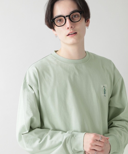 RAGEBLUE（レイジブルー）の「テンジク刺繍ロンT/270781（Tシャツ/カットソー・メンズ・ホワイト/ブラック/ベージュ/ライトグリーン・MEDIUM/LARGE）」の4枚目の写真