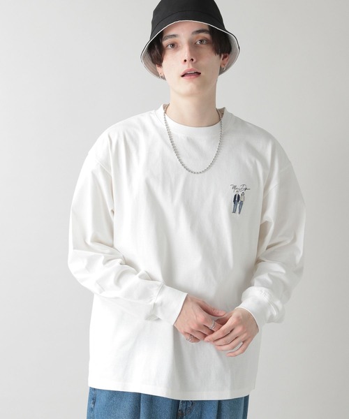 RAGEBLUE（レイジブルー）の「テンジク刺繍ロンT/270781（Tシャツ/カットソー・メンズ・ホワイト/ブラック/ベージュ/ライトグリーン・MEDIUM/LARGE）」の8枚目の写真