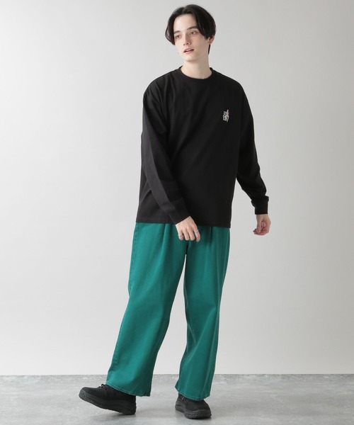 RAGEBLUE（レイジブルー）の「テンジク刺繍ロンT/270781（Tシャツ/カットソー・メンズ・ホワイト/ブラック/ベージュ/ライトグリーン・MEDIUM/LARGE）」の11枚目の写真