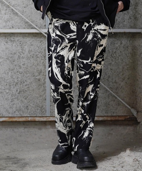 G.O.C（ジーオーシー）の「プリーツ イージー スラックス パンツ（スラックス・メンズ・ホワイト/ブラック/ベージュ/ブラウン/グリーン/ブラック系その他/ブラック系その他2・MEDIUM/LARGE）」の4枚目の写真