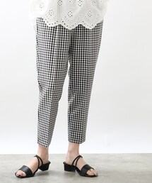 grove | MYBESTPANTSギンガムチェックイージーケアーテーパードパンツ(その他パンツ)