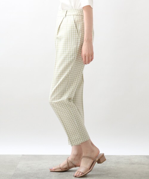 grove（グローブ）の「◆MYBESTPANTSギンガムチェックイージーケアーテーパードパンツ（その他パンツ・レディース・ブラック系1/ライトグリーン系1/ブラウン系その他3・01/03/04/02/05）」の5枚目の写真