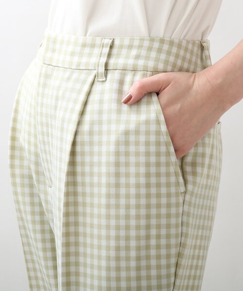 grove（グローブ）の「◆MYBESTPANTSギンガムチェックイージーケアーテーパードパンツ（その他パンツ・レディース・ブラック系1/ライトグリーン系1/ブラウン系その他3・01/03/04/02/05）」の8枚目の写真