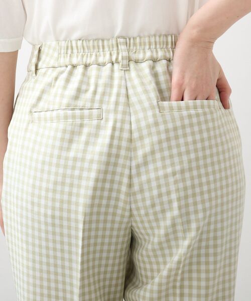 grove（グローブ）の「◆MYBESTPANTSギンガムチェックイージーケアーテーパードパンツ（その他パンツ・レディース・ブラック系1/ライトグリーン系1/ブラウン系その他3・01/03/04/02/05）」の9枚目の写真