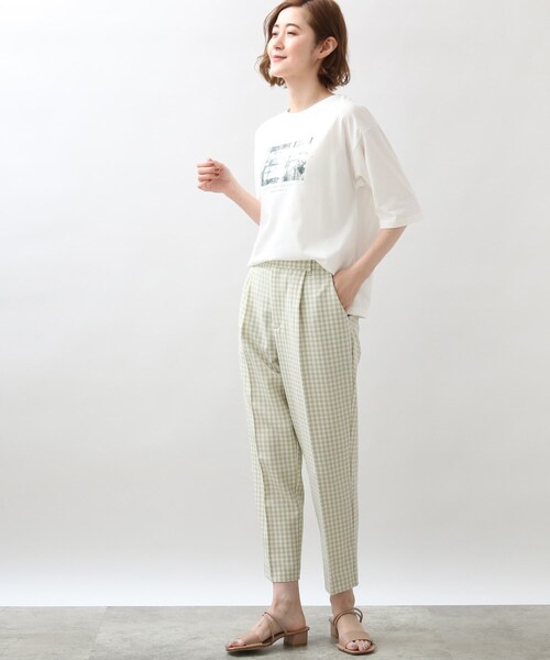 grove（グローブ）の「◆MYBESTPANTSギンガムチェックイージーケアーテーパードパンツ（その他パンツ・レディース・ブラック系1/ライトグリーン系1/ブラウン系その他3・01/03/04/02/05）」の19枚目の写真