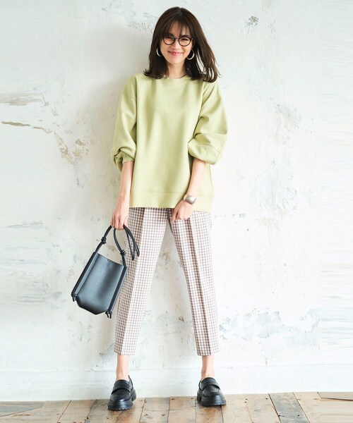 grove（グローブ）の「◆MYBESTPANTSギンガムチェックイージーケアーテーパードパンツ（その他パンツ・レディース・ブラック系1/ライトグリーン系1/ブラウン系その他3・01/03/04/02/05）」の20枚目の写真