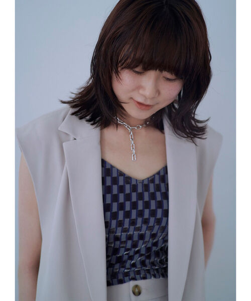 Ray BEAMS（レイビームス）の「Ray BEAMS / オパール チェック キャミ（キャミソール・レディース・オリーブ/オレンジ・ONE SIZE）」の16枚目の写真