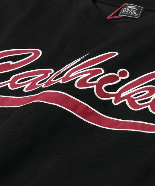 KRIFF MAYER（クリフメイヤー）の「ヘビーオンスアップリケT(CAL)（Tシャツ/カットソー・メンズ・チャコール/グリーン/ベージュ/オフホワイト・MEDIUM/LARGE/X-LARGE）」の8枚目の写真