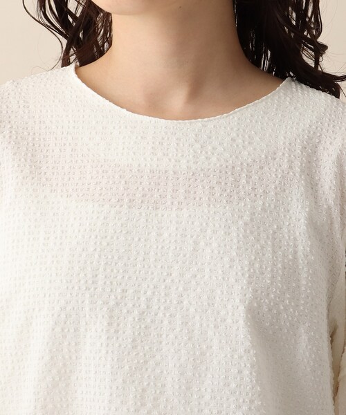 OPAQUE.CLIP（オペークドットクリップ）の「◆サッカーボリューム袖ブラウス（シャツ/ブラウス・レディース・ブラック/ホワイト系・38）」の7枚目の写真