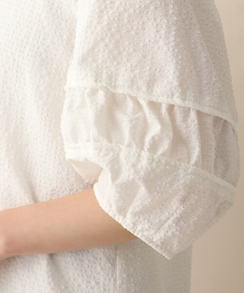 OPAQUE.CLIP（オペークドットクリップ）の「◆サッカーボリューム袖ブラウス（シャツ/ブラウス・レディース・ブラック/ホワイト系・38）」の8枚目の写真