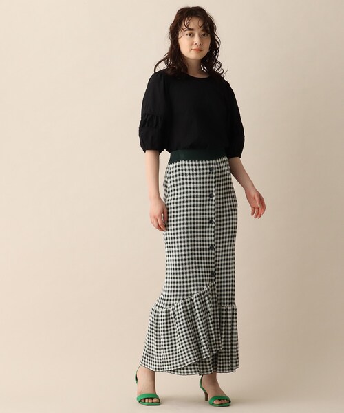 OPAQUE.CLIP（オペークドットクリップ）の「◆サッカーボリューム袖ブラウス（シャツ/ブラウス・レディース・ブラック/ホワイト系・38）」の16枚目の写真