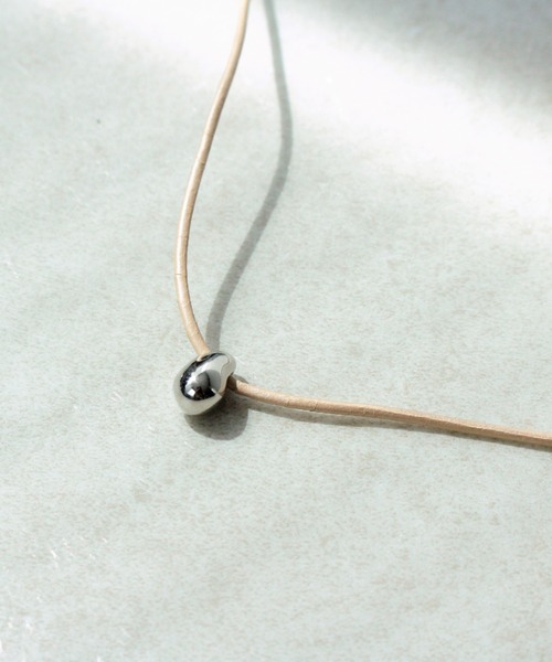 メタルドロップ革紐ネックレス ネックレス Three Four Time スリーフォータイム のファッション通販 Zozotown