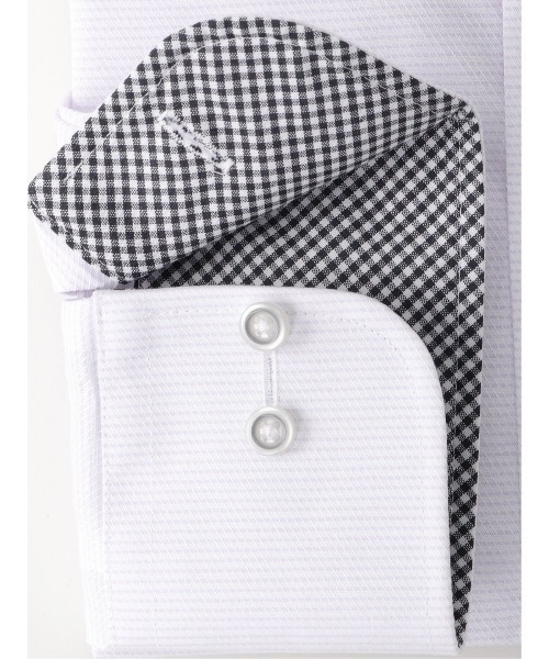 Alexander Julian（アレキサンダージュリアン）の「アレキサンダージュリアン クールファクター/COOLFACTOR ワイドカラー ビジネスドレス長袖シャツ（シャツ/ブラウス・メンズ・ライラック・首回り39cm-裄丈84cm/首回り41cm-裄丈82cm/首回り37cm-裄丈80cm/首回り43cm-裄丈82cm/首回り39cm-裄丈80cm/首回り45cm-裄丈86cm/首回り41cm-裄丈86cm/首回り43cm-裄丈86cm）」の6枚目の写真