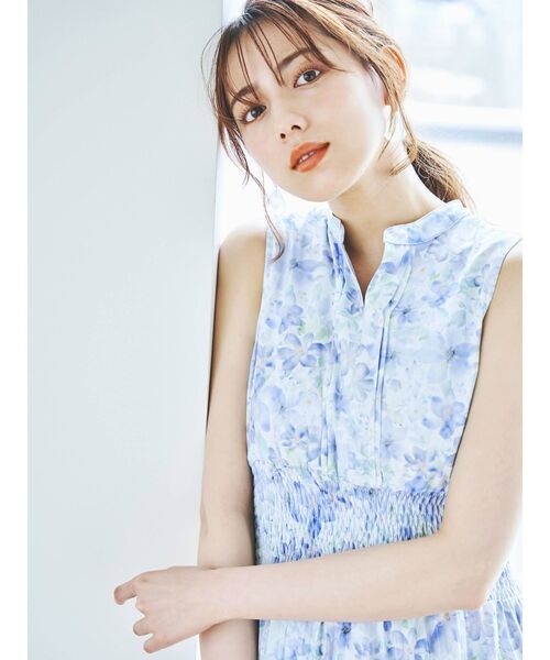 dazzlin（ダズリン）の「キーネックフラワーワンピース（ワンピース・レディース・オレンジ/ブルー/グリーン・FREE）」の12枚目の写真