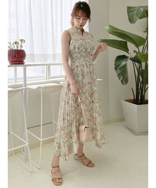 dazzlin（ダズリン）の「キーネックフラワーワンピース（ワンピース・レディース・オレンジ/ブルー/グリーン・FREE）」の6枚目の写真