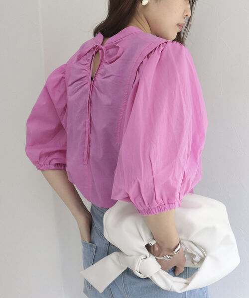 fredy emue（フレディエミュ）の「［新色追加］ギャザースリーブブラウス（シャツ/ブラウス・レディース・ブラック/オフホワイト/ピンク/イエロー系その他3/ブルー・38）」の21枚目の写真