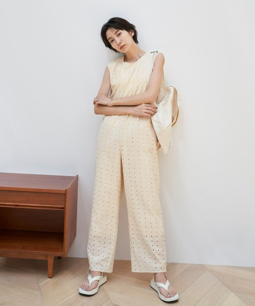 Auntie Rosa Holiday（アンティローザホリデー）の「幾何レースオールインワン / サイズ展開あり（つなぎ/オールインワン・レディース・ブラック/アイボリー・SMALL/MEDIUM）」の18枚目の写真