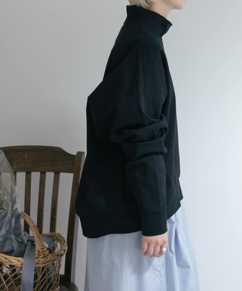 tシャツ 「別注」MIDIUMISOLID×TGM　Mock neck pullover レディース THE GOODLAND MARKET tシャツ 「別注」MIDIUMISOLID×TGM Mock