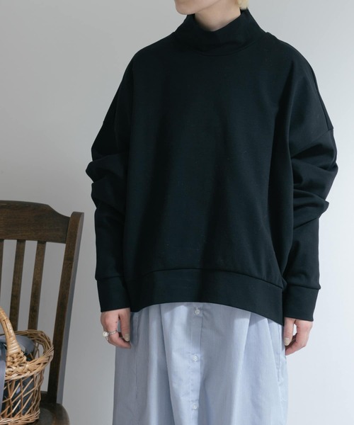 tシャツ 「別注」MIDIUMISOLID×TGM　Mock neck pullover レディース THE GOODLAND MARKET tシャツ 「別注」MIDIUMISOLID×TGM Mock