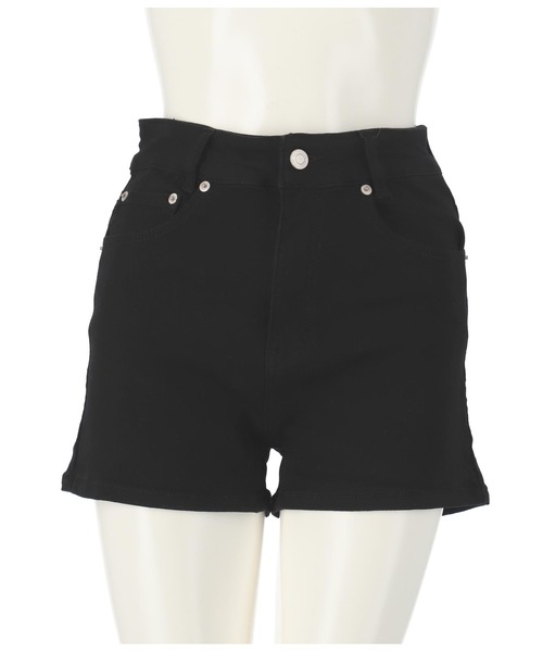 ANAP（アナップ）の「ハイウエストデニムショートパンツ（デニムパンツ・レディース・ブルー/ライトブルー/ブラック・L/M/S）」の5枚目の写真