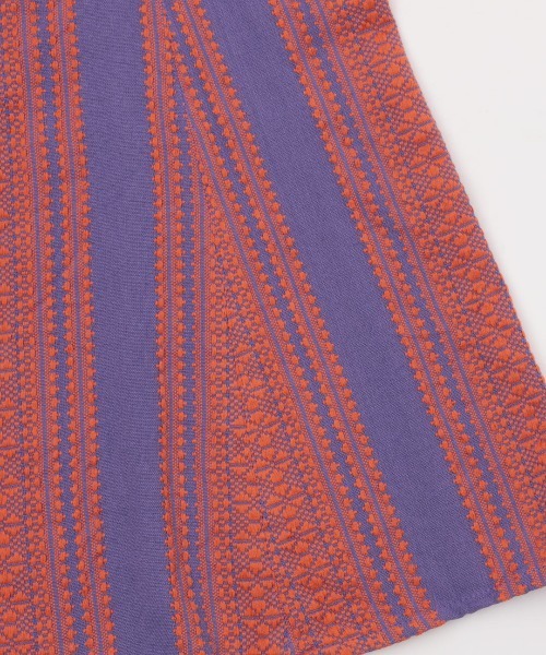 チチカカ（チチカカ）の「ジャカードストライプスカート（スカート・レディース・ブラウン/パープル・FREE）」の14枚目の写真