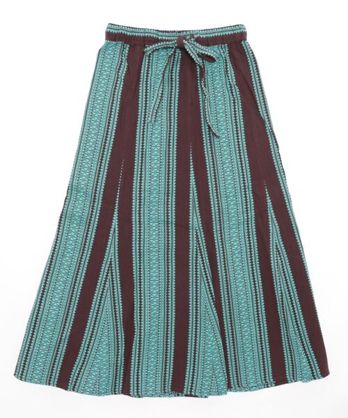 チチカカ（チチカカ）の「ジャカードストライプスカート（スカート・レディース・ブラウン/パープル・FREE）」の16枚目の写真