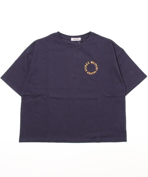 AVIREX（アヴィレックス）の「【直営店限定】PENNANT PRINT T-SHIRT/ ペナントプリントTシャツ（Tシャツ/カットソー・レディース・ネイビー/アイボリー・FREE）」の5枚目の写真
