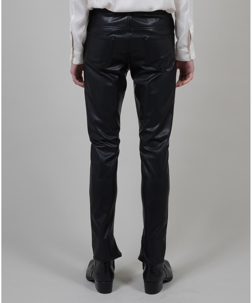 GalaabenD（ガラアーベント）の「フェイクレザー ストレッチ 裾ジップ スリット スキニーパンツ（その他パンツ・メンズ・ブラック・S/M/L）」の11枚目の写真