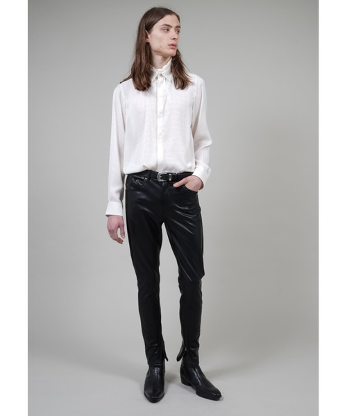 GalaabenD（ガラアーベント）の「フェイクレザー ストレッチ 裾ジップ スリット スキニーパンツ（その他パンツ・メンズ・ブラック・S/M/L）」の8枚目の写真