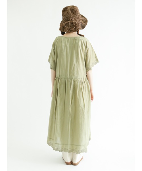 Samansa Mos2（サマンサ モスモス）の「袖裾スカラップワンピース（ワンピース・レディース・ブラック/レッド/オフホワイト/カーキ・ﾌﾘ-）」の14枚目の写真