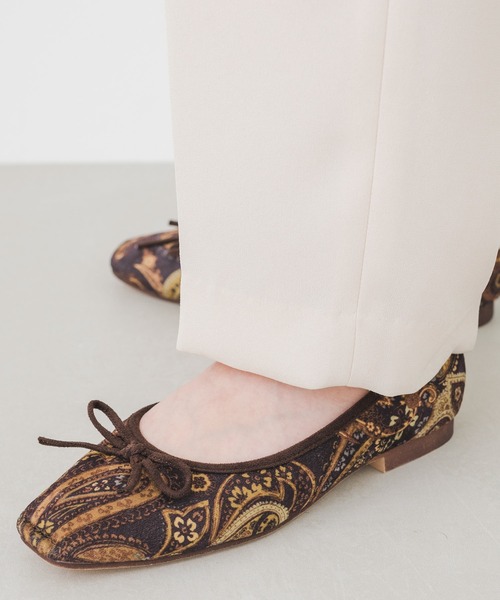 EVOL（イーボル）の「【EVOL】ステッチスクエアソフトバレエ IT9886（バレエシューズ・レディース・ブラック/ベージュ/ブラウン/ブラウン系その他/レオパード/シルバー/ライトベージュ・22.5cm/23.5cm/24.5cm/23.0cm/24.0cm/25.0cm/22.0cm）」の4枚目の写真