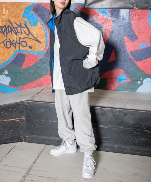 WEGO（ウィゴー）の「WEGO/【2WAY】リバーシブルナイロンベスト（ベスト・レディース・ブルー/ダークグリーン/ホワイト/マスタード/その他2/その他1・FREE）」の8枚目の写真