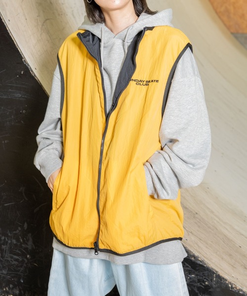 WEGO（ウィゴー）の「WEGO/【2WAY】リバーシブルナイロンベスト（ベスト・レディース・ブルー/ダークグリーン/ホワイト/マスタード/その他2/その他1・FREE）」の12枚目の写真