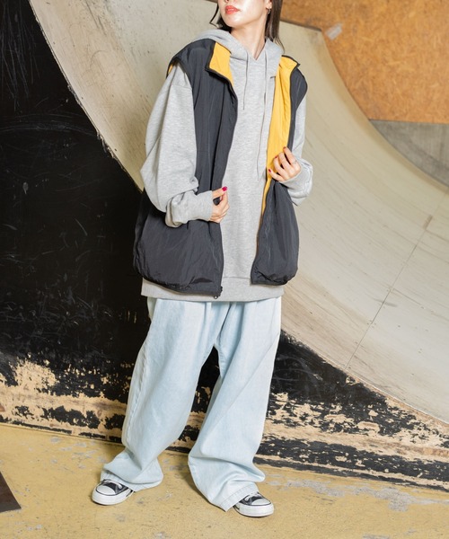 WEGO（ウィゴー）の「WEGO/【2WAY】リバーシブルナイロンベスト（ベスト・レディース・ブルー/ダークグリーン/ホワイト/マスタード/その他2/その他1・FREE）」の11枚目の写真