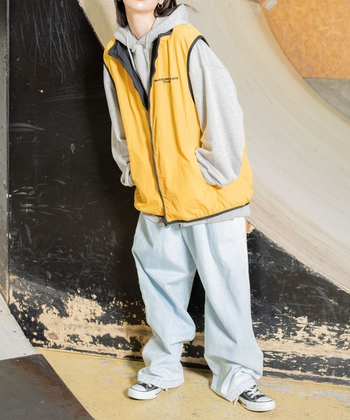 WEGO（ウィゴー）の「WEGO/【2WAY】リバーシブルナイロンベスト（ベスト・レディース・ブルー/ダークグリーン/ホワイト/マスタード/その他2/その他1・FREE）」の10枚目の写真